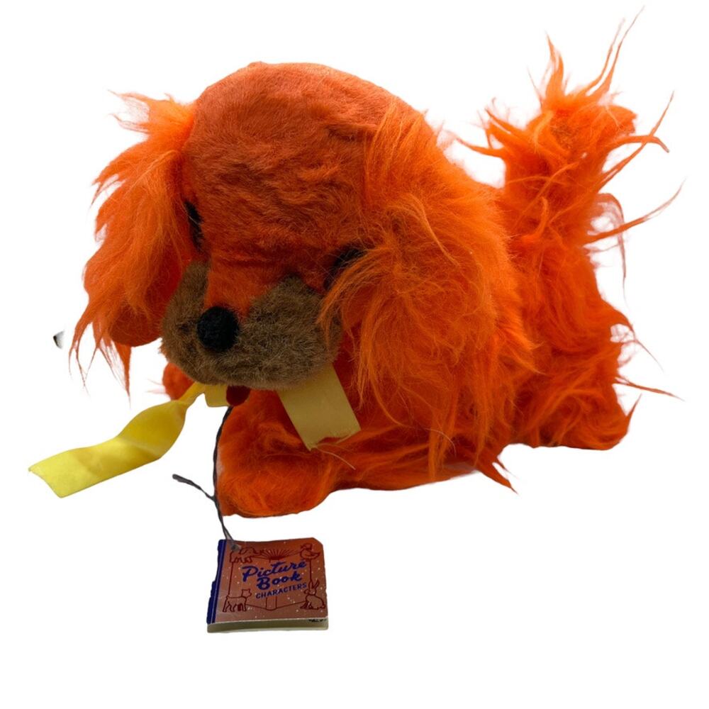 Plush Picture Book Character Dog Stuffed Animal 1950s Orange Allied Doll & Toy